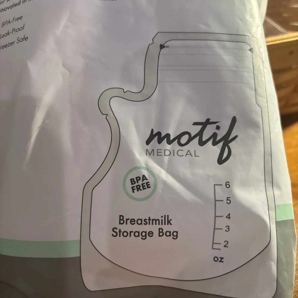 Motif Medical Breastmilk 8 oz Single Use Storage Bags BPA Free 100 count NEW